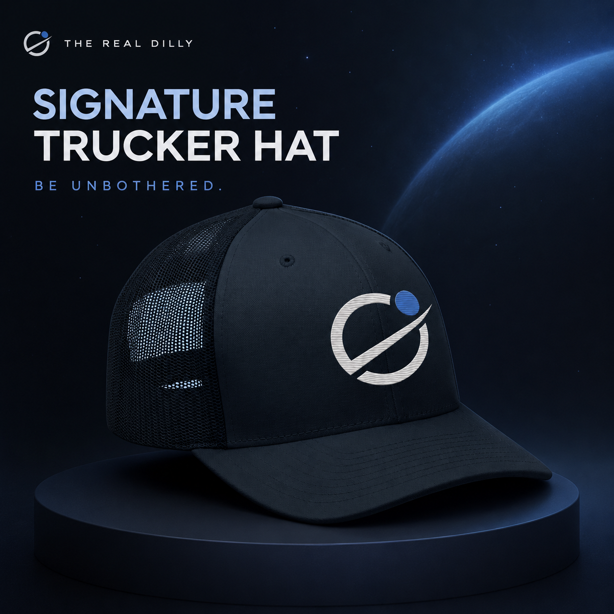 The Real Dilly Orbit Trucker Hat - NVY