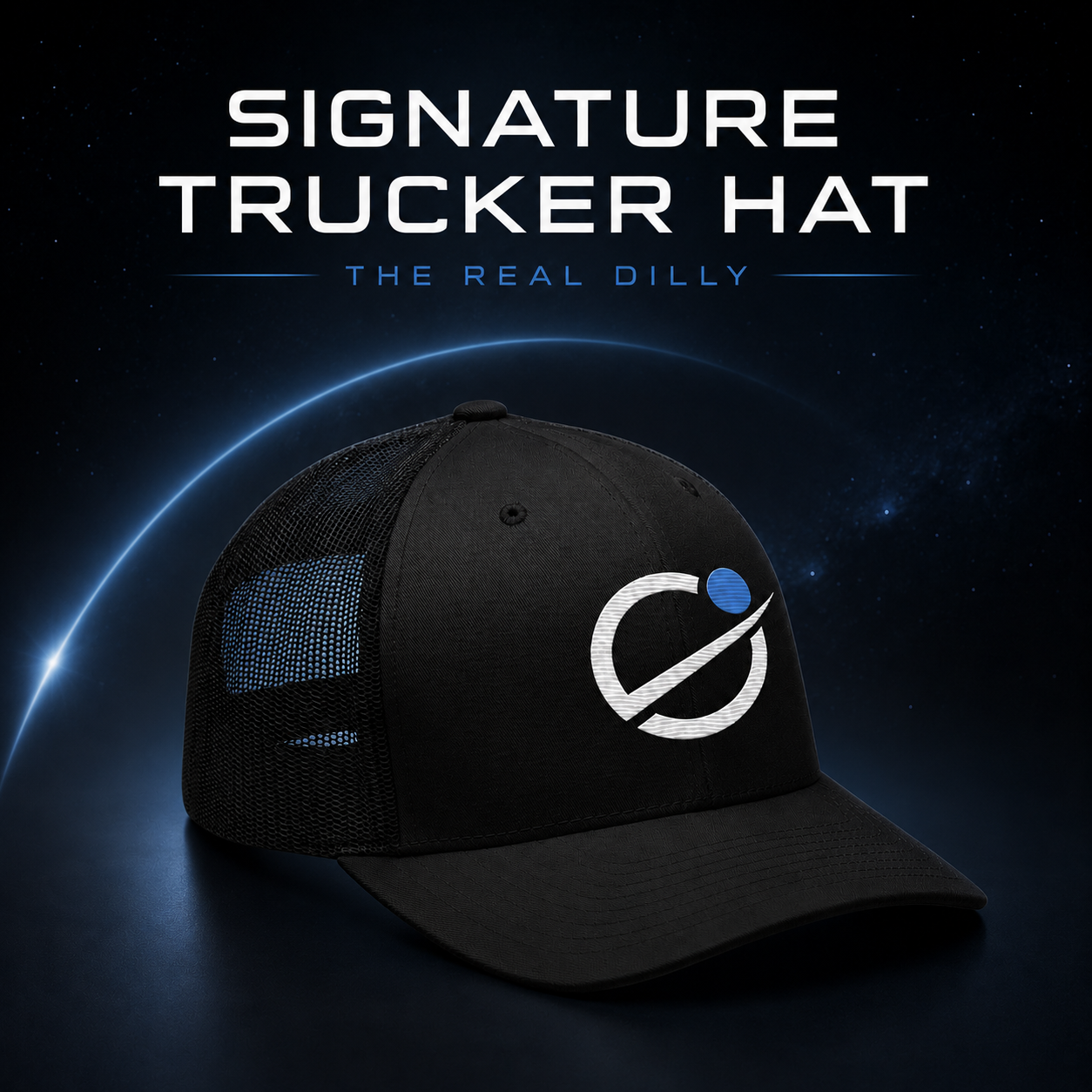 The Real Dilly Orbit Trucker Hat - BLK