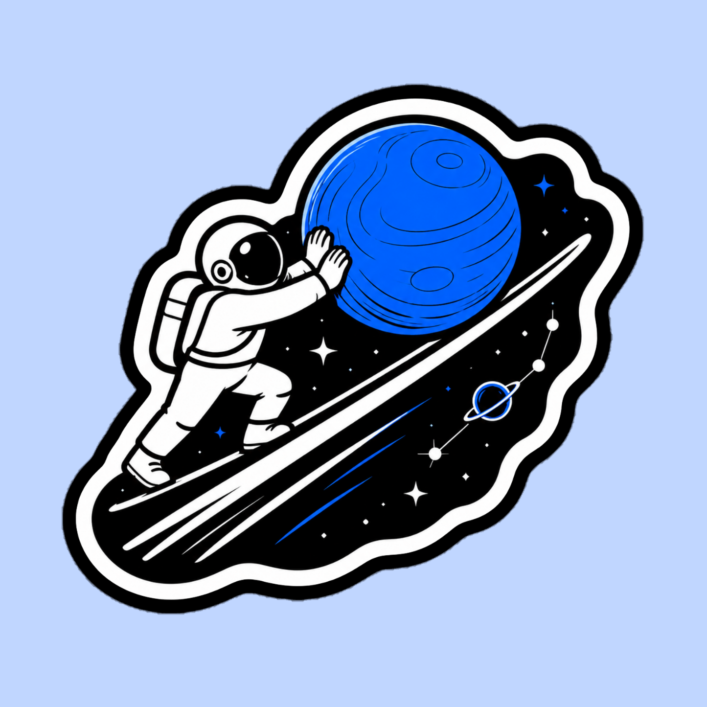 Space Sisyphus Sticker