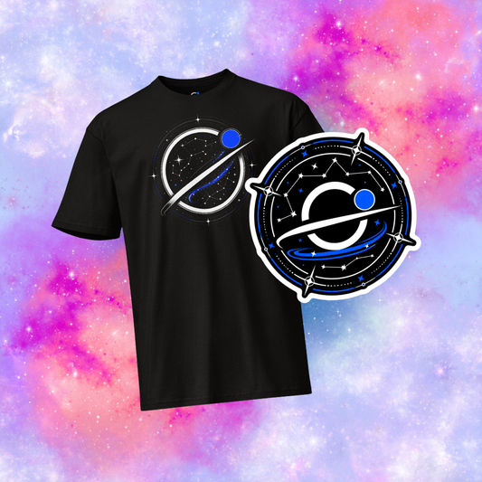 Galaxy Map T-Shirt and Sticker Bundle