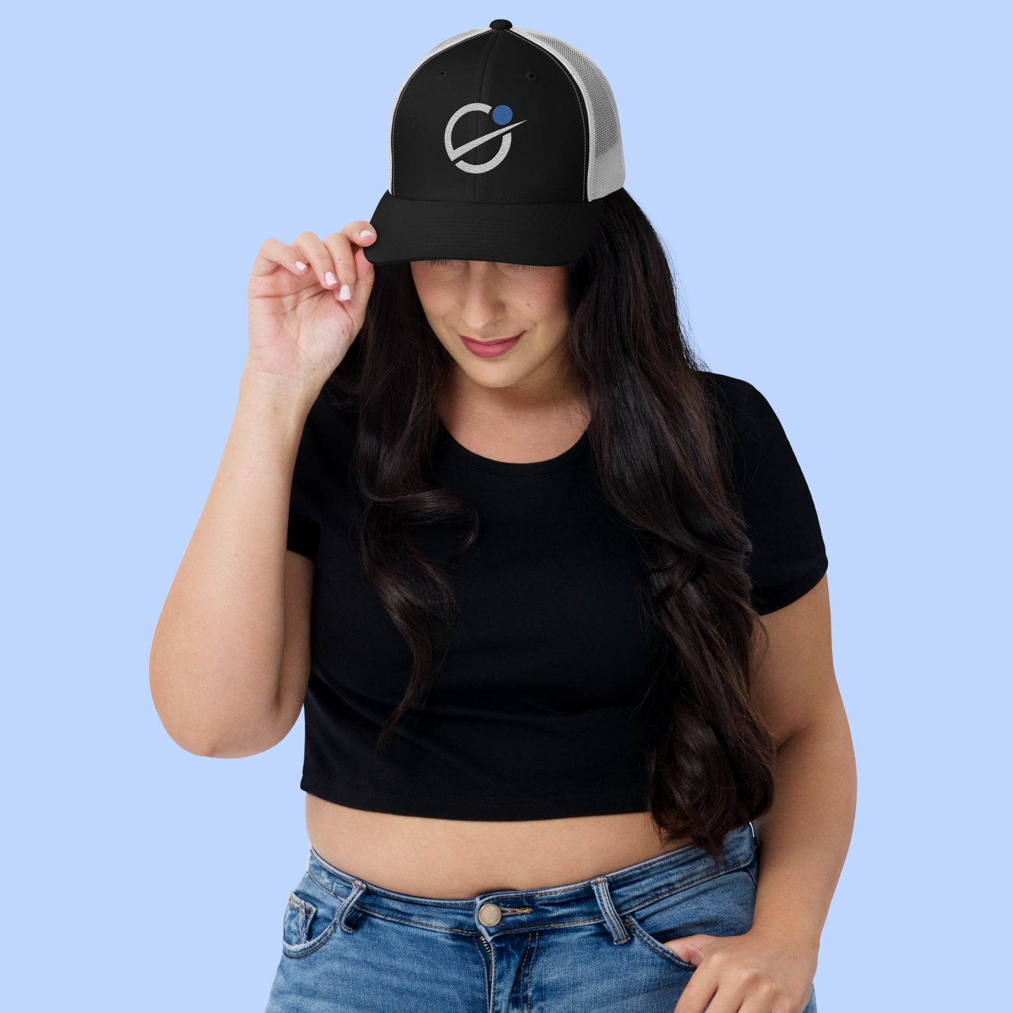 The Real Dilly Orbit Trucker Hat - WHT/BLK