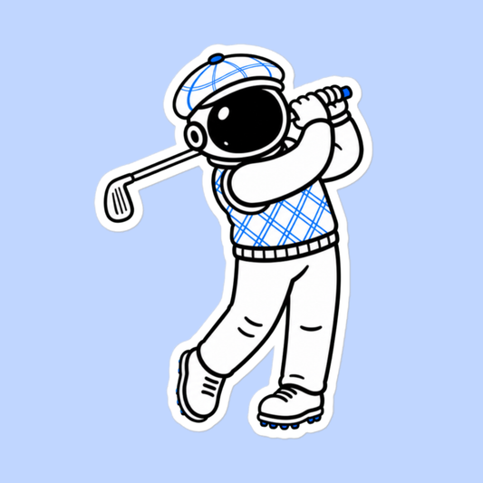 Space Golfer Sticker