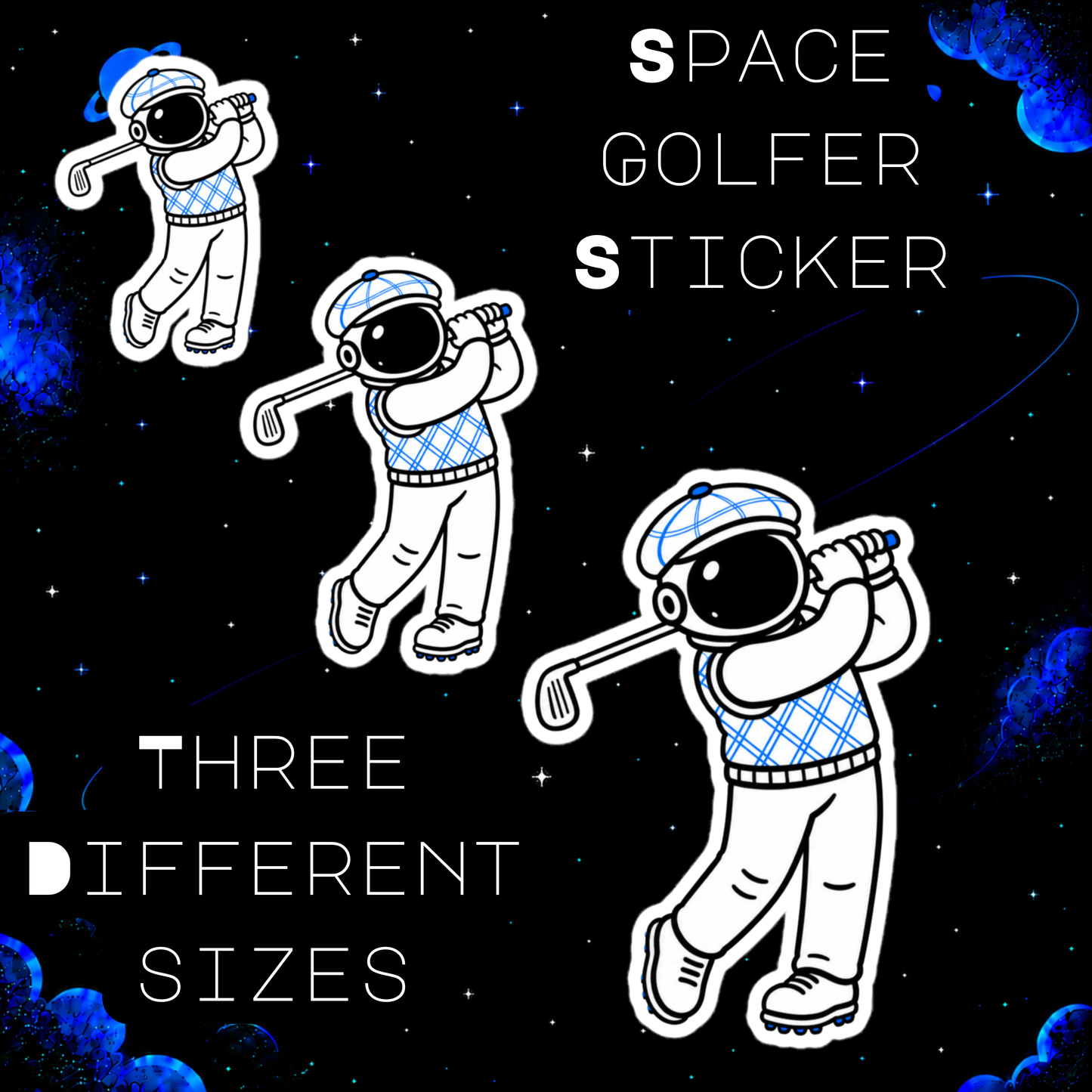 Space Golfer Sticker