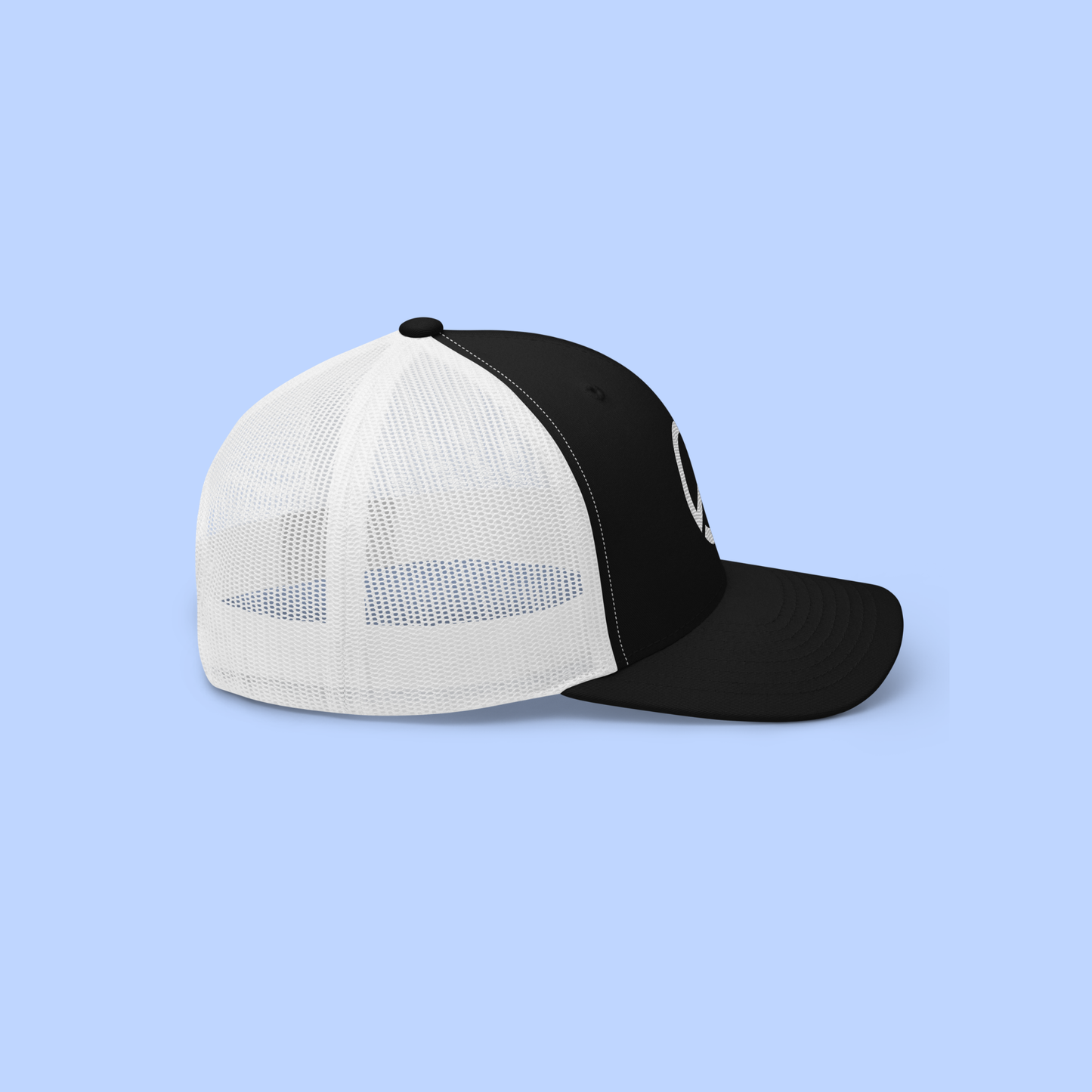The Real Dilly Orbit Trucker Hat - WHT/BLK