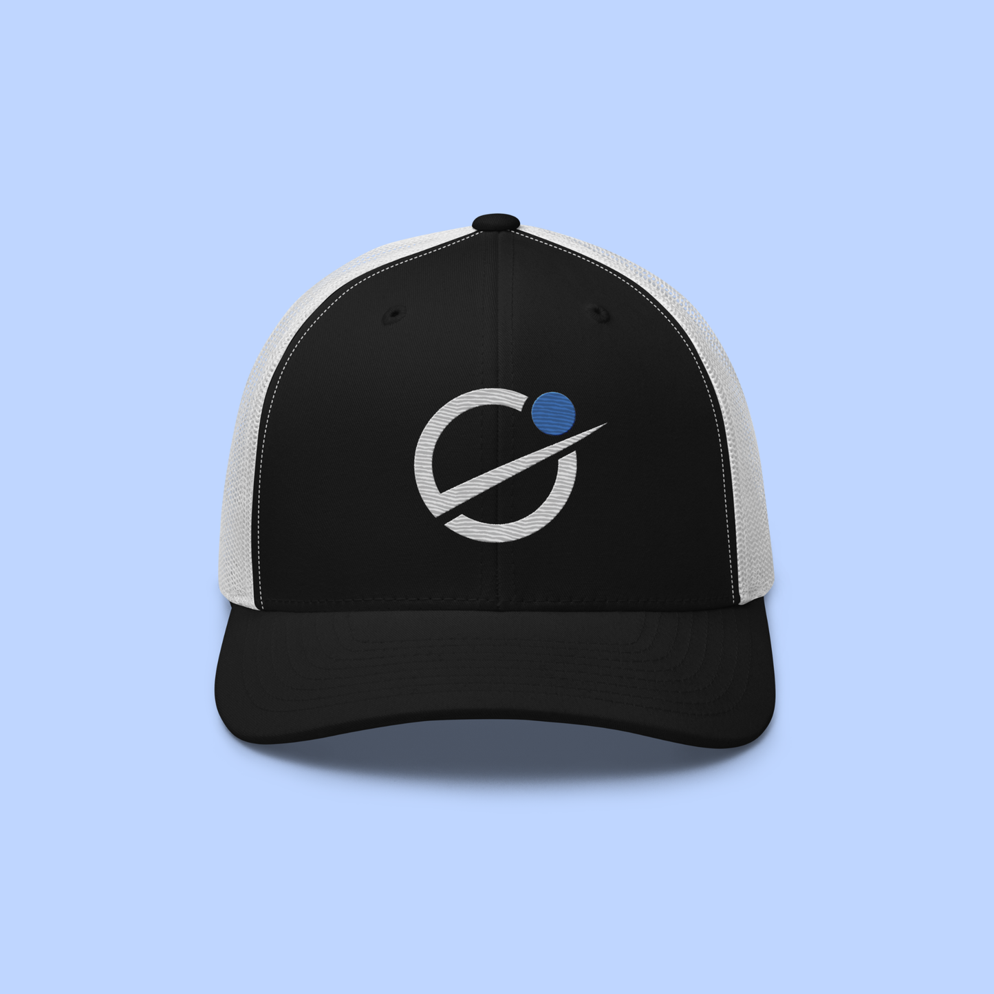 The Real Dilly Orbit Trucker Hat - WHT/BLK
