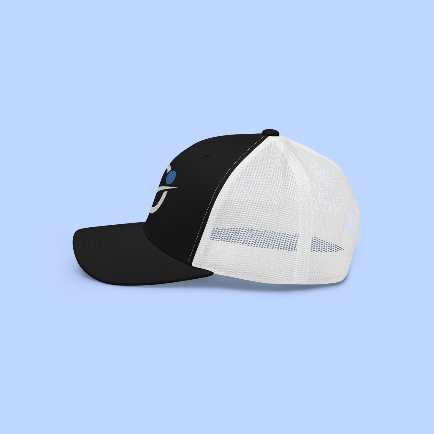 The Real Dilly Orbit Trucker Hat - WHT/BLK